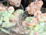 Recette concombre aux crevettes