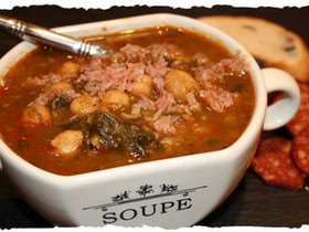 Recette soupe espagnole pois chiches et chorizo - Cuisine facile