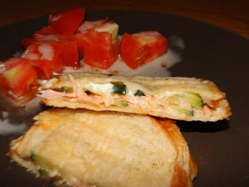 Recette croque monsieur courgette, boursin et saumon fumé - Cuisine facile