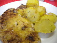 Recette escalopes de porc panées et pommes de terres sautées