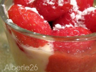 Recette duo crème de fraise et riz au lait