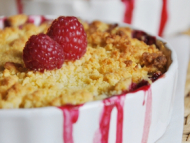 Recette crumbles individuels aux framboises et amandes