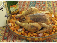 Recette poulet rôti au cidre, parfumé à l’ail et à la sauge