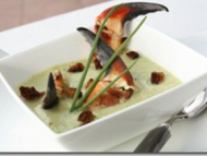 Recette velouté de céleri et fenouil aux pinces de crabe