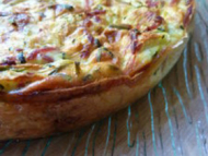 Recette clafoutis de courgette au râpé de jambon