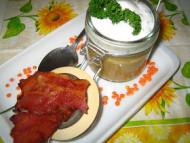 Recette douceur de lentilles corail au lard fumé