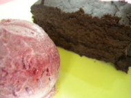 Recette fondant du diable et sa boule de glace cerise