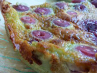 Recette clafoutis aux cerises et à la pistache