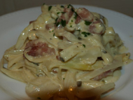 Recette tagliatelles d’asperges blanches à la carbonara