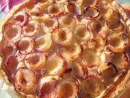 Recette tarte amandine aux pêches