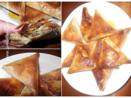 Recette triangles au poulet