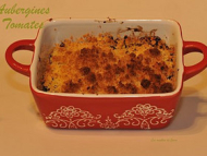 Recette crumble d’aubergines et de tomates au curcuma et paprika