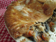 Recette tourte au poulet et légumes 