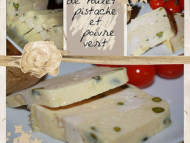 Recette terrine de poulet aux pistache et poivre vert