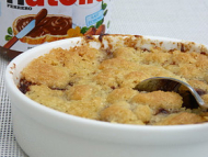 Recette crumble aux bananes flambees au rhum et nutella