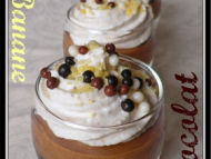 Recette mousse au spéculos et chocolat avec chantilly à la banane 