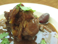 Recette agneau confit aux dattes