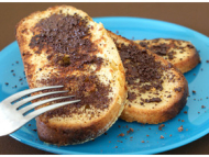 Recette pain perdu aux copeaux de chocolat