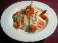 Recette risotto aux gambas et pignons de pin