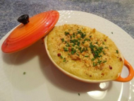 Recette parmentier citron-thym, au saumon et cabillaud, béchamel moutarde-citron