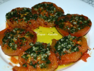 Recette tomates à la provencale et pommes caramelisée