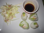 Recette makis printemps ou spring roll : surimi, avocat et concombre