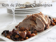 Recette rôti de porc aux châtaignes et aux cêpes