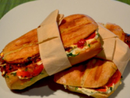 Recette panini au pesto et 2 fromages