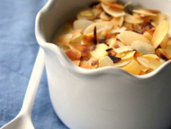 Recette semoule au lait et ses amandes croustillantes