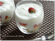 Recette Trifle Mousse de Yaourt, Fraises et Génoise