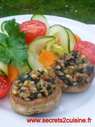 Recette champignons farcis aux fines herbes