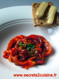 Recette salade de poivrons rouges grillés