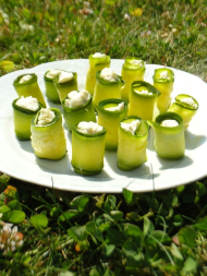 Recette roulé courgette, fromage, ail et fines herbes