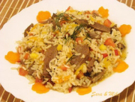 Recette riz pilaf au coeur de porc