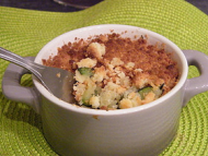Recette crumble de courgettes au thym
