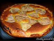 Recette tarte ganache chocolat-caramel, crème d’amandes et poires pochées aux épices