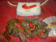 Recette riz sauté et boeuf au sésame