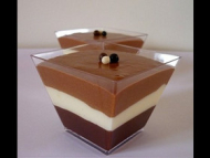 Recette verrines aux 3 chocolats, orange et caramel