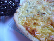 Recette quiche poulet, curry, champignons