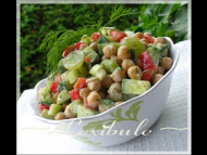 Recette salade de pois chiches rafraîchissante et sa vinaigrette crémeuse à l’aneth