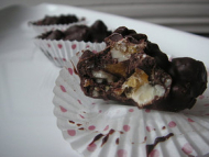 Recette bouchées croquantes choco amandes caramélisées