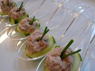 Recette cuillères apéritives au concombre et rillettes de thon légères