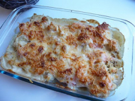 Recette gratin de chou-fleur au saumon fumé 