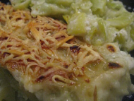 Recette gratin de ravioles aux poireaux