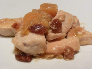 Recette poulet au muscat et aux fruits secs