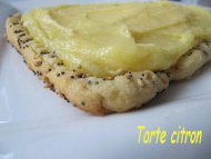 Recette tarte au citron façon biscuits