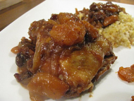 Recette tajine de poulet aux fruits secs