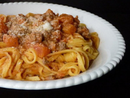 Recette fettucinis aux tomates et à la saucisse