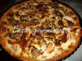 tarte au poulet, champignons à la cancoillote