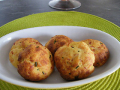 boulettes soufflées aux pommes de terre et au jambon